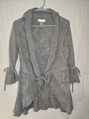 Kenar US Womens Size M Long Feminine Cardigan Sweater Fall Look Romantic Soft